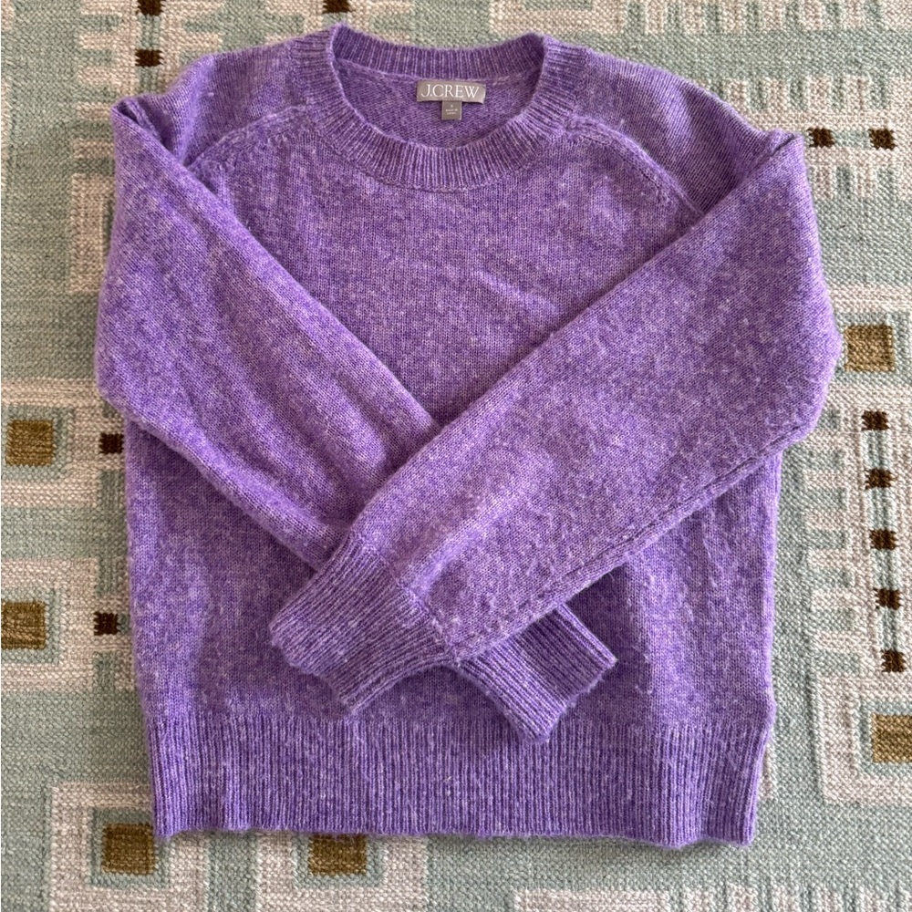 J. Crew Lilac Crewneck Alpaca-Blend Sweater